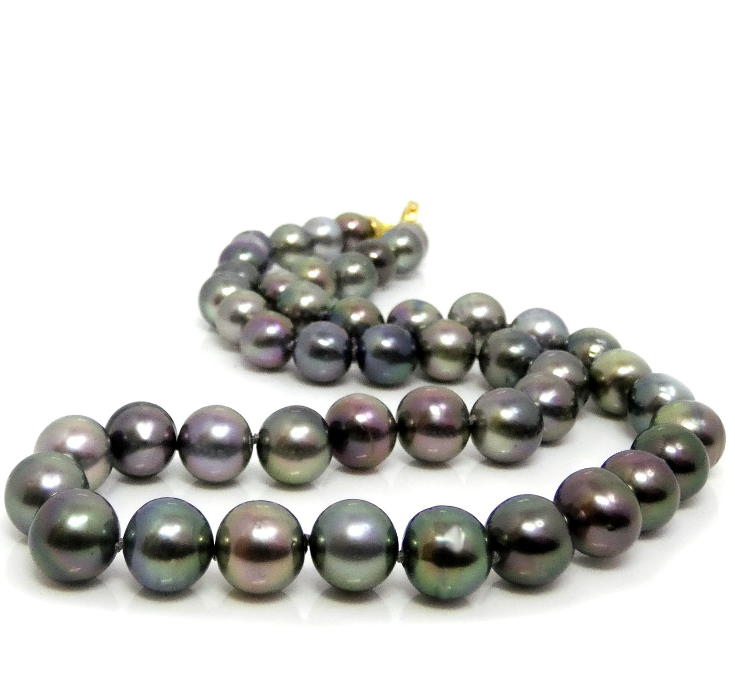 Peacock Green Multicoloured Tahitian Pearls Necklace